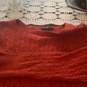 Gap 3/4 sleeve cable knit sweater